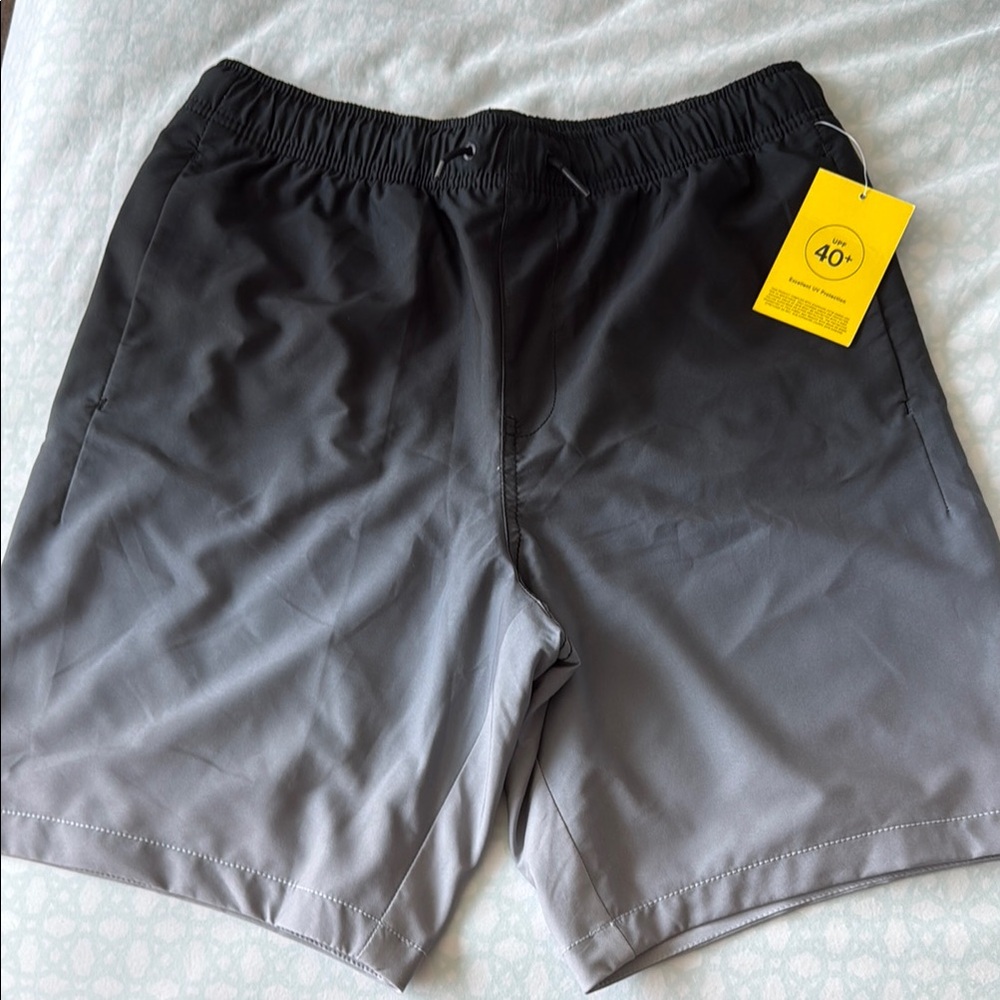 GAP Black and Gray Athletic Shorts with UV Protection